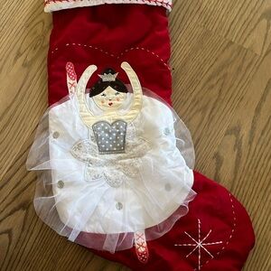 Pottery Barn Ballet Christmas Stocking